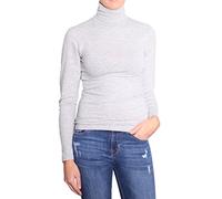 ONLY Damen Live Love Rollneck Langarmshirt 15046218, Gr. 34 (XS), Hellgrau (Light Grey Melange)
