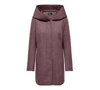 ONLY Damen Mantel Sedona Jacke mit großer Kapuze 15142911 Rose Brown Black/Rose Smoke, Größe S