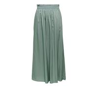 ONLY Damen Maxi Falten Rock | Einfarbiger Plissee Skirt mit Gummizug | Wadenlanges Basic ONLVENEDIG, Farben:Grün, Größe:XS
