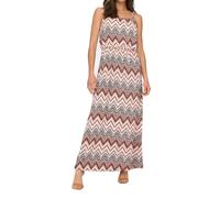 ONLY Damen Maxi Kleid Winner Trägerkleid mit Alloverprint 15177381 Cloud Dancer Arabian Zigzag 34