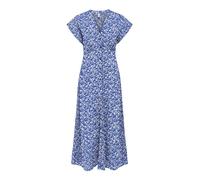 ONLY Damen Maxi Viskose Kleid mit Knopfleiste geblümt Onlnova Life Mollie Long 15317842 Dazzling Blue 473 Lovely Floral XS