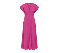 ONLY Damen Maxi Viskose Kleid mit Knopfleiste Onlnova Life Mollie Long unifarben