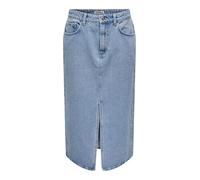 ONLY Damen Midi Jeans Rock ONLBianca Damenrock mit Schlitz 15319268 Light Blue Denim XS