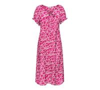 ONLY Damen Midi Kleid Onlnova Life Vis Kai wadenlang mit Leopardmuster 15283529 Raspberry Rose 477 Empowered Leo S