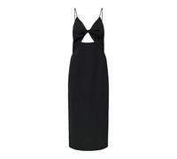 ONLY Damen Midi Kleid Schwarz mit Cut-Out-Detail, Schwarz, M