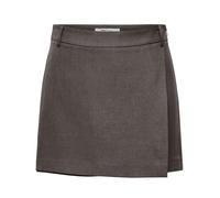 ONLY Damen Mini Hosenrock High Waist eleganter Minirock mit integrierter Shorts ONLLinda HW Skort 15354890 Chocolate Torte Melange S