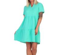 ONLY Damen Musselin Kleid ONLThyra V-Neck Sommerkleid mit Volants 15297307 Spearmint M