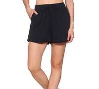 ONLY Damen Musselin Shorts Kurze Sommerhose Bermuda leichte Sommershorts ONLThyra Short String 15373387 Black XS
