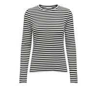 ONLY Damen Onlaida L/S Striped Top JRS Bequemes Oberteil Mit O-Ausschnitt Und Langen Ärmeln, Black, 36