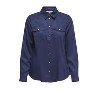 ONLY Damen Onlalexa Colour Ls Shirt WVN, Night Sky, XX-Large