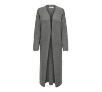 ONLY Damen ONLALPHA LS Maxi Cardigan KNT Strickjacke, Medium Grey Melange, S
