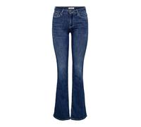 ONLY Damen Onlann Mid DNM Soo615 Noos Flared Fit Jeans, Dark Blue Denim, L / 34L