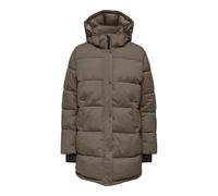 ONLY Damen ONLANN Premium Puffer Coat MID-Long OTW Mantel, Braun, XS