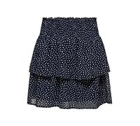 ONLY Damen Onlann Star Layered Smock Skirt Noos Ptm Rock, Night Sky, XL EU