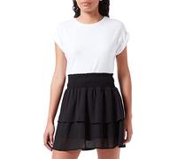 ONLY Damen Onlann Star Layered Smock Skirt Noos Ptm Rock, Schwarz, M EU