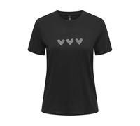 ONLY Damen Onlariana Life S/S O-Neck Box Top JRS, Black, Small