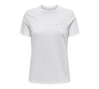 ONLY Damen Onlariana Life S/S O-Neck Box Top JRS, Bright White, Medium