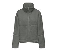 Outdoorjacke ONLY "ONLASPEN LIFE TEDDY JACKET NOOS OTW", Damen, Gr. XS, grau (castor gray), Web, Obermaterial: 100% Polyester, unifarben, regular fit, Jacken (32831213-XS) castor gray
