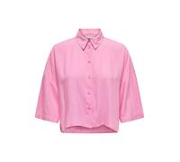 ONLY Damen Onlastrid Life 2/4 Cropped Shirt WVN Blusenshirt, Begonia Pink, Medium