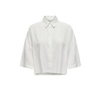 ONLY Damen Onlastrid Life 2/4 Cropped Shirt WVN, Cloud Dancer, 3XL