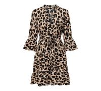 ONLY Damen Onlathena Life 3/4 Short Dress WVN Noos Stylisches Kleid Mit V-Ausschnitt Und Gürtelverschluss Für Den Alltag, Cloud Dancer, XS