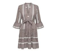 ONLY Damen Onlathena Life 3/4 Short Dress WVN Noos Stylisches Kleid Mit V-Ausschnitt Und Gürtelverschluss Für Den Alltag, Rose Brown, XS