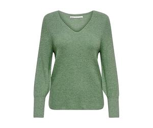 ONLY Damen ONLATIA L/S V-Neck Cuff KNT, Kale/Melange, M