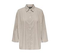 ONLY Damen Onlaugusta Shirt WVN Trendiger Hemdkragen Mit Knopfverschluss, Feather Gray, Medium