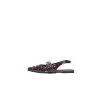 ONLY Damen Onlaura-5 Pu Slingback Buckle Ballarina, Burgundy, 36 EU