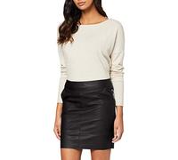 ONLY Damen Onlbase Faux Leather Skirt Otw Lederrock, Schwarz, 44 EU