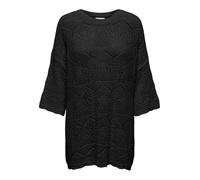 ONLY Damen ONLBEACHIE Life SS Loose O-Neck NOOS KNT Pullover 15291566 ,Schwarz ,M