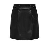 ONLY Damen Onlbina Faux Leather Skirts Bf OTW Rock, Black, S
