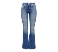 ONLY Damen Onlblush Life Mid Flared Bb Rea1319 Noos Jeans, Medium Blue Denim, L 34L EU