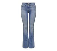 Bootcut-Jeans ONLY "ONLBLUSH LIFE MID FLARED DNM TAI467 NOOS" Gr. XL (42), Länge 34, blau (light blue denim) Damen Jeans Bootcut (84293918-XL)