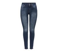 Only Skinny-Jeans ONLBLUSH REA409 Mittlere Taille Skinny-Fit Blau-Schwarz Denim XS/34