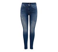Only ONLBLUSH LIFE MID SK ANK RAW REA811 S/34 Dark Blue Denim 15234798 Blau S - 34