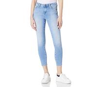 ONLY Damen Onlblush Mid Sk ANK Raw Rea333noos Jeans, Light Blue Denim, S EU