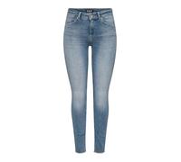 Skinny-fit-Jeans ONLY "ONLBLUSH MID SK ANK RW DNM REA363", Damen, Gr. L (40), Länge 30, special blau grau denim, Denim/Jeans, Obermaterial: 91% Baumwolle, 5% Polyester, 4% Elasthan, unifarben, skinny