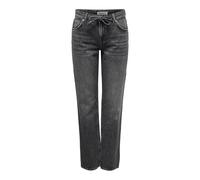 ONLY Damen ONLBREE Low Straight DNM DOT Jeans, Grey Denim, 31W x 32L