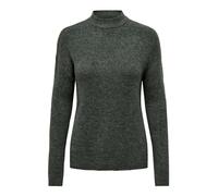 Strickpullover ONLY "ONLCAMILLA O-NECK L/S PULLOVER KNT", Damen, Gr. XL (42), grün (pine grove detail:melange), Strick, Obermaterial: 74% Polyacryl, 24% Polyester, 2% Elasthan, unifarben, meliert, mod