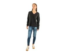 ONLY Damen Warmer Strickpullover | Knitted Basic Stretch Sweater | Langarm V-Ausschnitt Shirt ONLCAMILLA, Farben:Schwarz, Größe:L