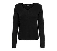 ONLY Damen ONLCAMILLA V-Neck L/S Pullover KNT 15204588, Schwarz,L