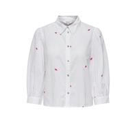 ONLY Damen Onlcandy 3/4 Cropped Shirt WVN Hemd, Bright White, Large