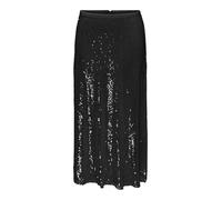 ONLY Damen ONLCARIN Sequins A-Shape Skirt WVN Rock, Black, 40