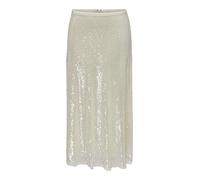 ONLY Damen Onlcarin Sequins A-Shape Skirt WVN Rock, Creme, 36