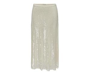 ONLY Damen ONLCARIN Sequins A-Shape Skirt WVN Rock, Creme, XS