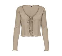 ONLY Damen Onlcarlotta L/S String Cardigan JRS Regular Fit Strickjacke Für Jugendliche Mit Kordelverschluss, Humus, XXL