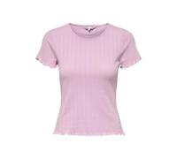 ONLY Damen Onlcarlotta S/S Top JRS Noos Kurzärmeliges Tight Fit T-Shirt In Basic, Pink Lady, X-Small