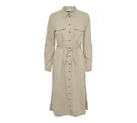 ONLY Damen Onlcaro Ls Linen Bl L Shirt Dress Cc Pnt, Oxford Tan, S