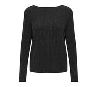 ONLY Damen Onlcarol L/S 2-Way Glitter Mix JRS Top, Black/Detail:Zigga Black, X-Large